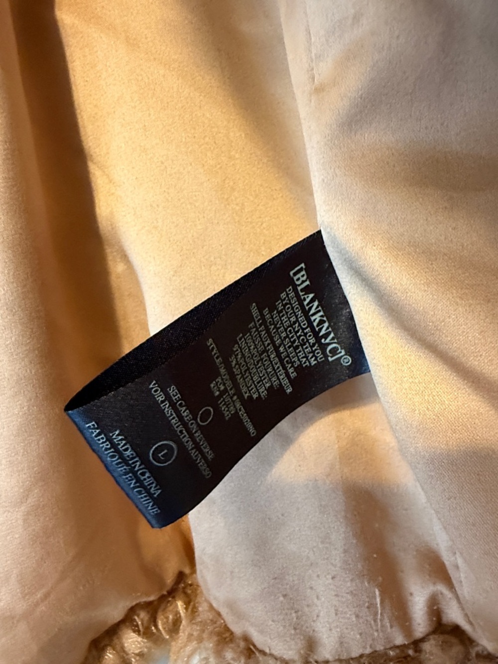 Blank NYC Camel Faux-Sherpa Teddy Jacket - Picture 5 of 6